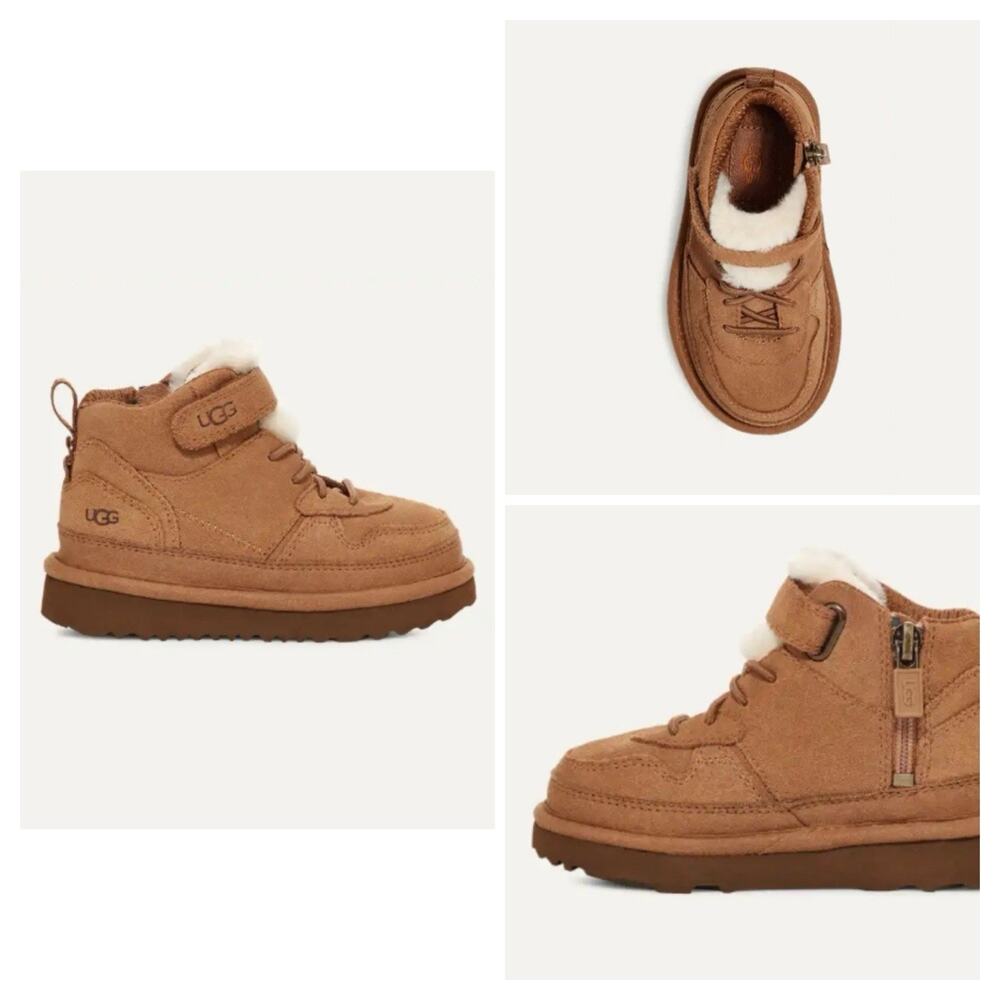UGG Highland Hi Toddler Little Kids Girl Boy Heritage Suede Sz 9 Tan
